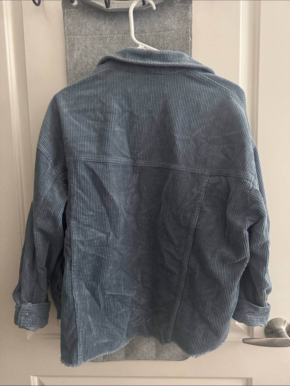 ZARA Men's Dusty Blue Corduroy Shirt Jacket - Picture 7 of 7